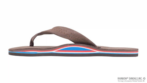 The Americana- Women's  Single layer eXpresso-Red White Blue Mid Sole