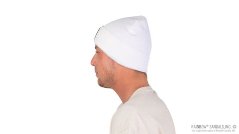 Basic Cuff Beanie with Long Ride Patch 100% Acrylic