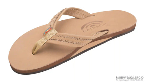 The Madison - Single Layer Arch Support with a Braid on a 3/4" Medium Rolled Strap