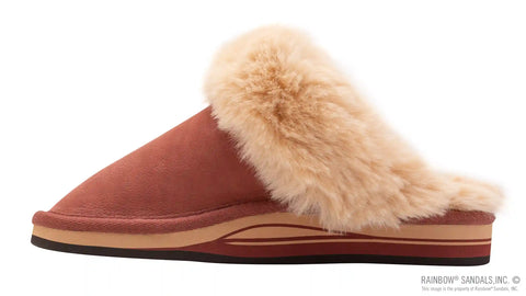 Sunset Snugs2 - Leather, Fleece Lined Slipper Double Layer Arch